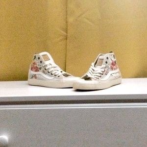 Vans x Leila gray flora suede high top